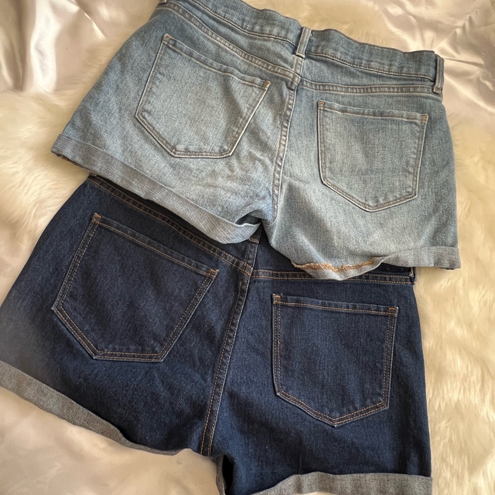 2 Old navy jeans shorts size 8.